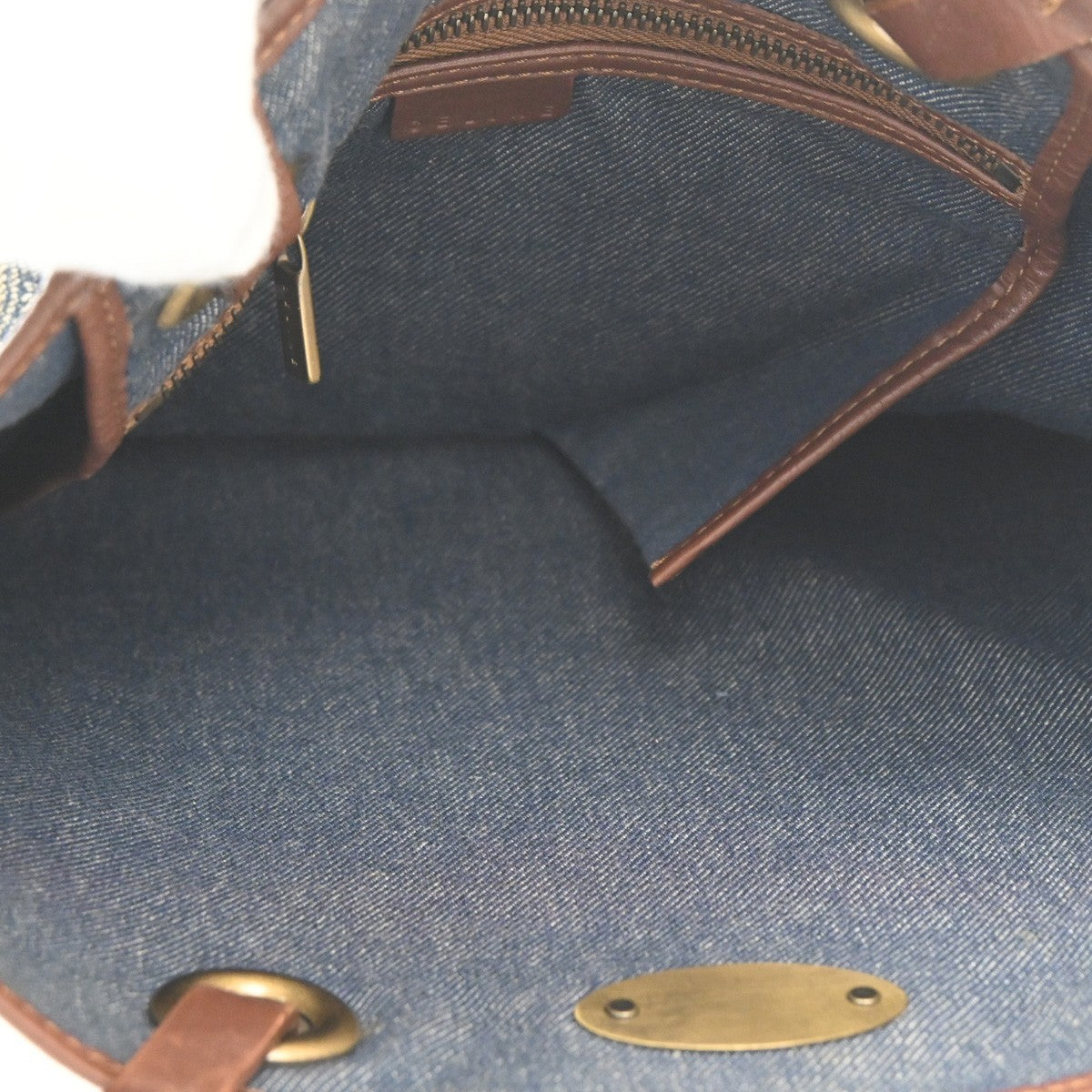 CELINE Logo Macadam Pattern Shoulder Bag Canvas Leather NY BN GHW Italy 66CA534
