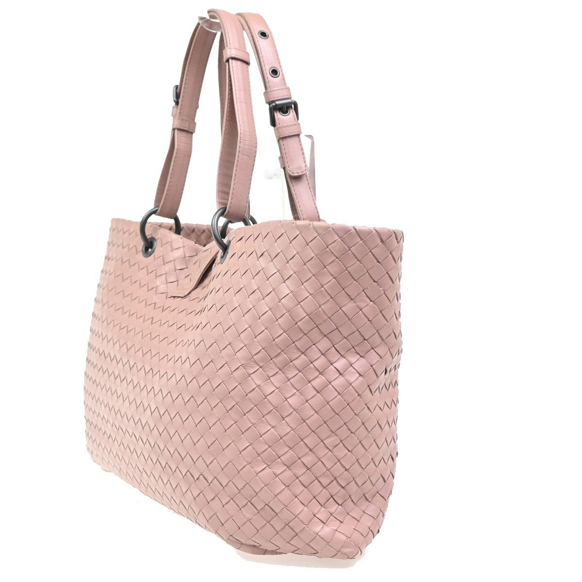 BOTTEGA VENETA Logo Intrecciato Shoulder Hand Bag Leather Pink Italy 25RL757