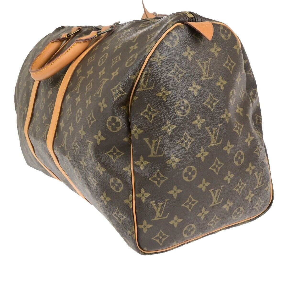 LOUIS VUITTON Keepall 50 Travel Hand Bag Monogram Leather Brown M41426 84ED235