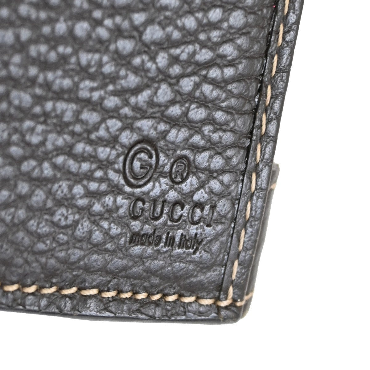 GUCCI Logo Crystal GG Pattern Long Wallet Coating Canvas Leather Brown 63EE258