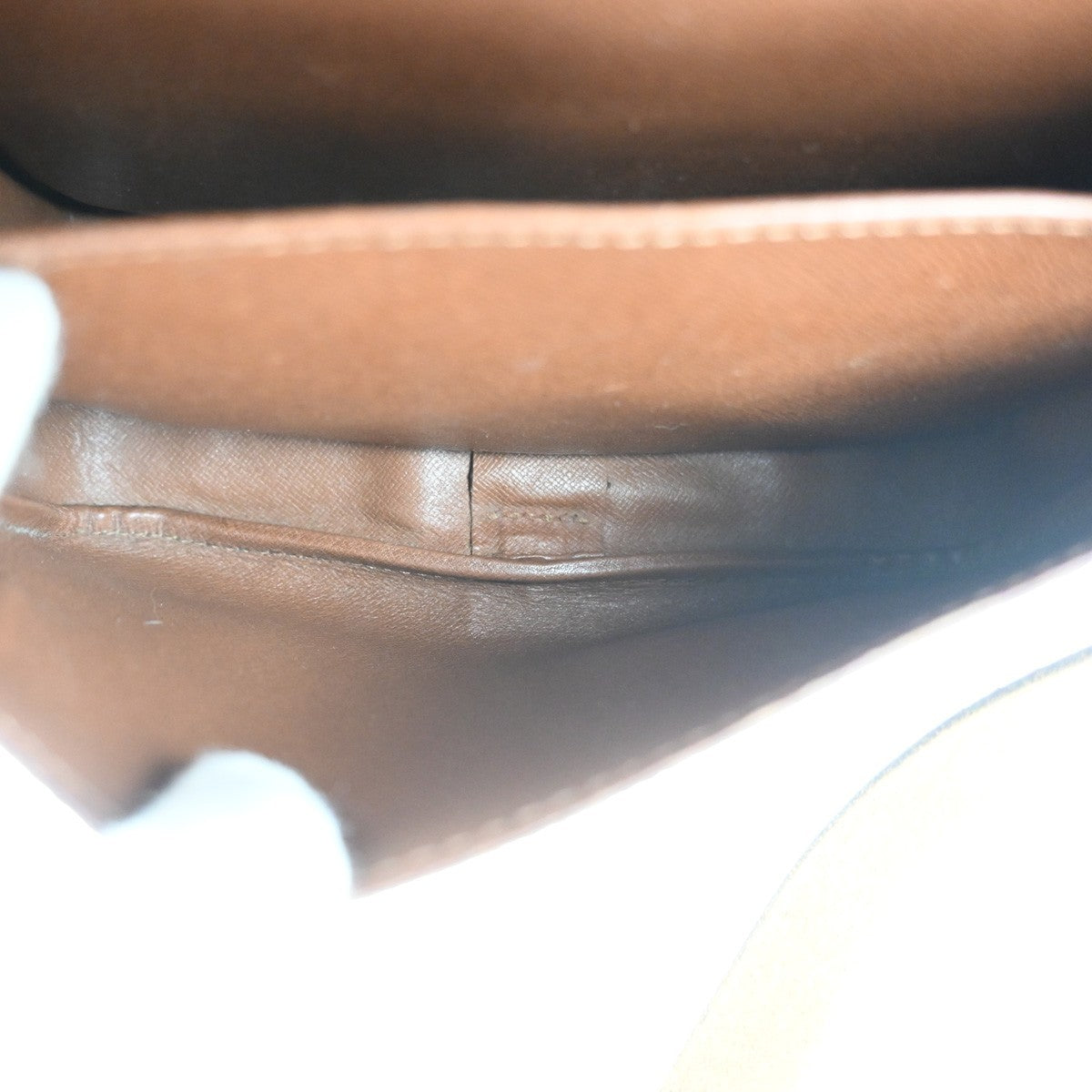 LOUIS VUITTON Cartouchiere MM Shoulder Bag Monogram Leather Brown M51253 83KC660