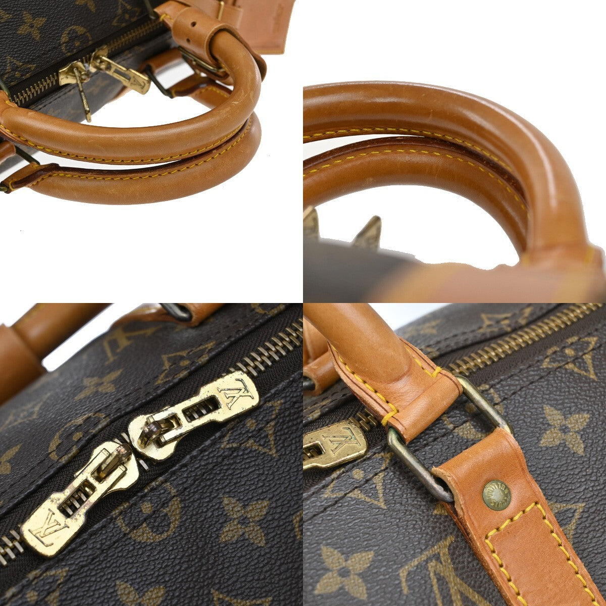 LOUIS VUITTON Keepall 50 Travel Hand Bag Monogram Leather Brown M41426 14EE273