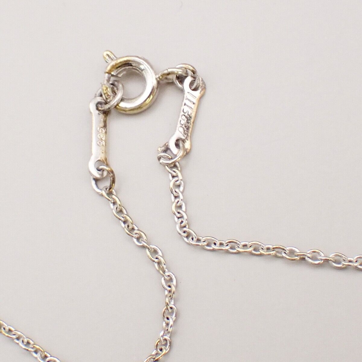 TIFFANY & CO. Open Heart 22mm Chain Necklace Silver Ag 925 Gold-Plated 01YF225