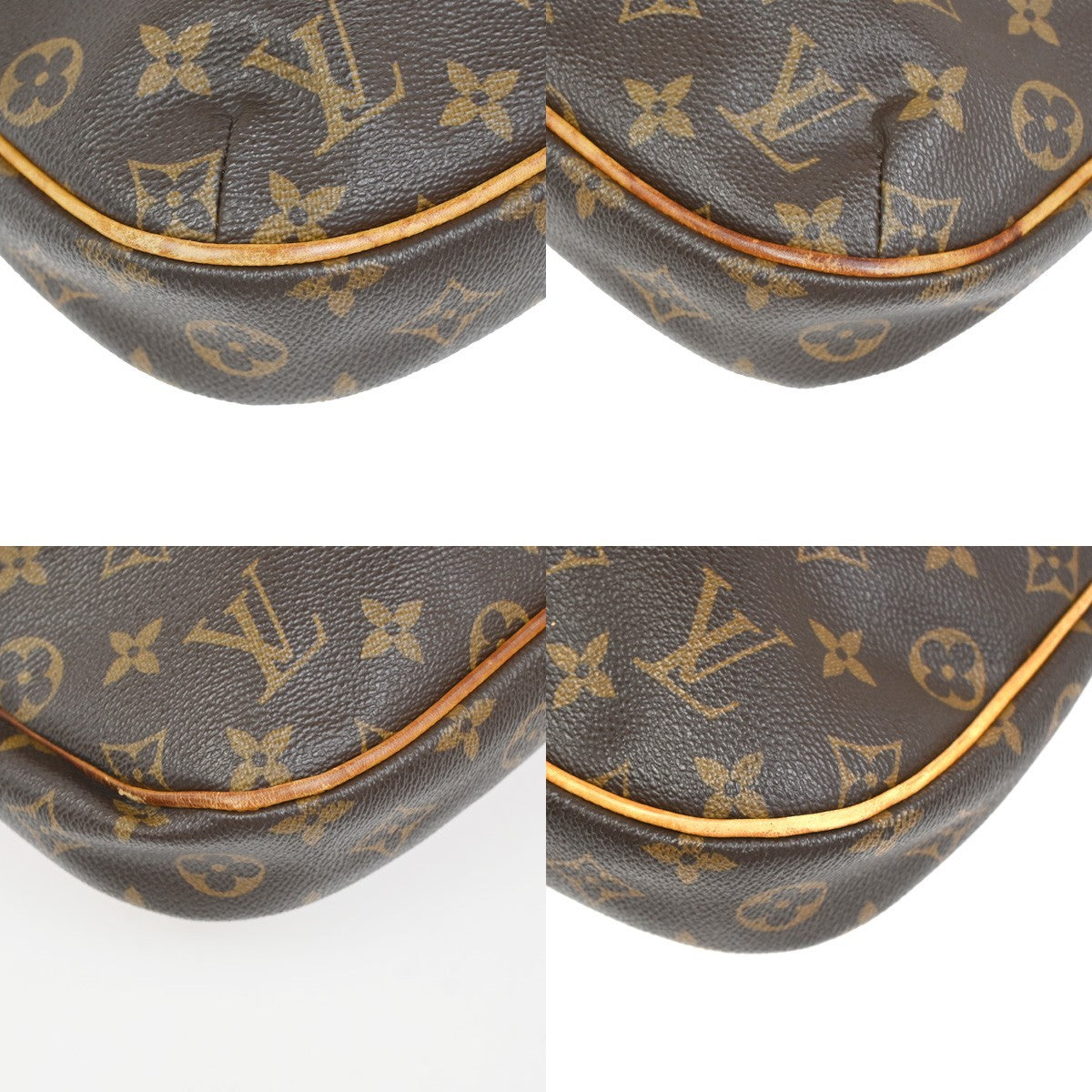 LOUIS VUITTON Odeon PM Shoulder Bag Monogram Leather Brown Spain M56390 73KC908