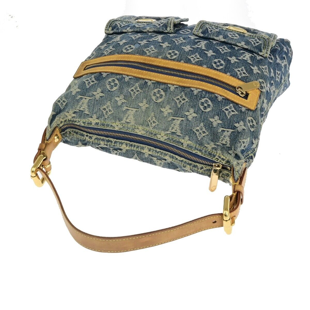 LOUIS VUITTON Buggy GM Shoulder Bag Monogram Denim Leather Blue M95048 25SJ587