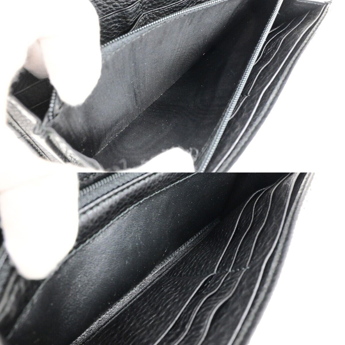 GUCCI GG Logo Bifold Long Wallet Leather Black Made in Italy 65EC001