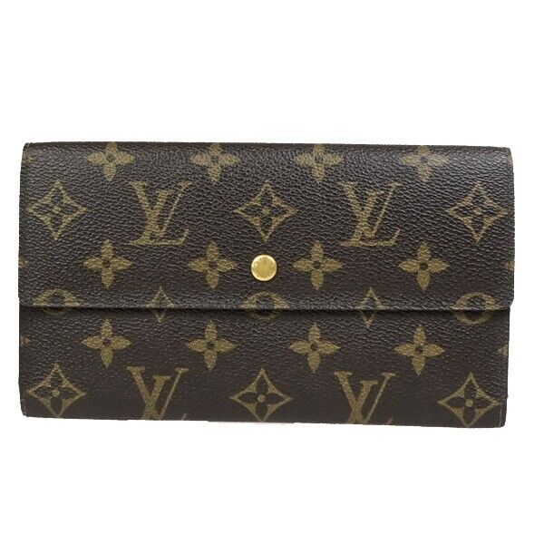 LOUIS VUITTON International Long Trifold Wallet Monogram Brown M61215 09ED244