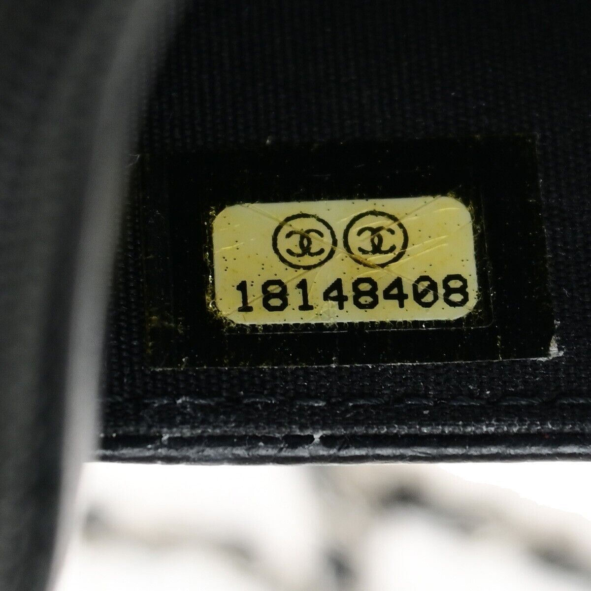 CHANEL CC Logo GST Chain Shoulder Bag Wallet Caviar Skin Leather BK SHW 367RF145