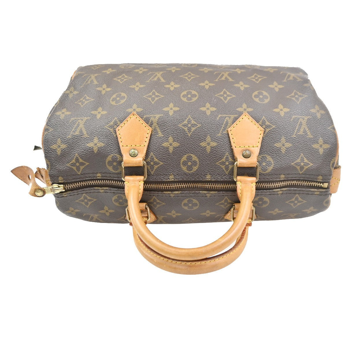 LOUIS VUITTON Speedy 30 Travel Hand Bag Monogram Leather Brown M41526 16PA145