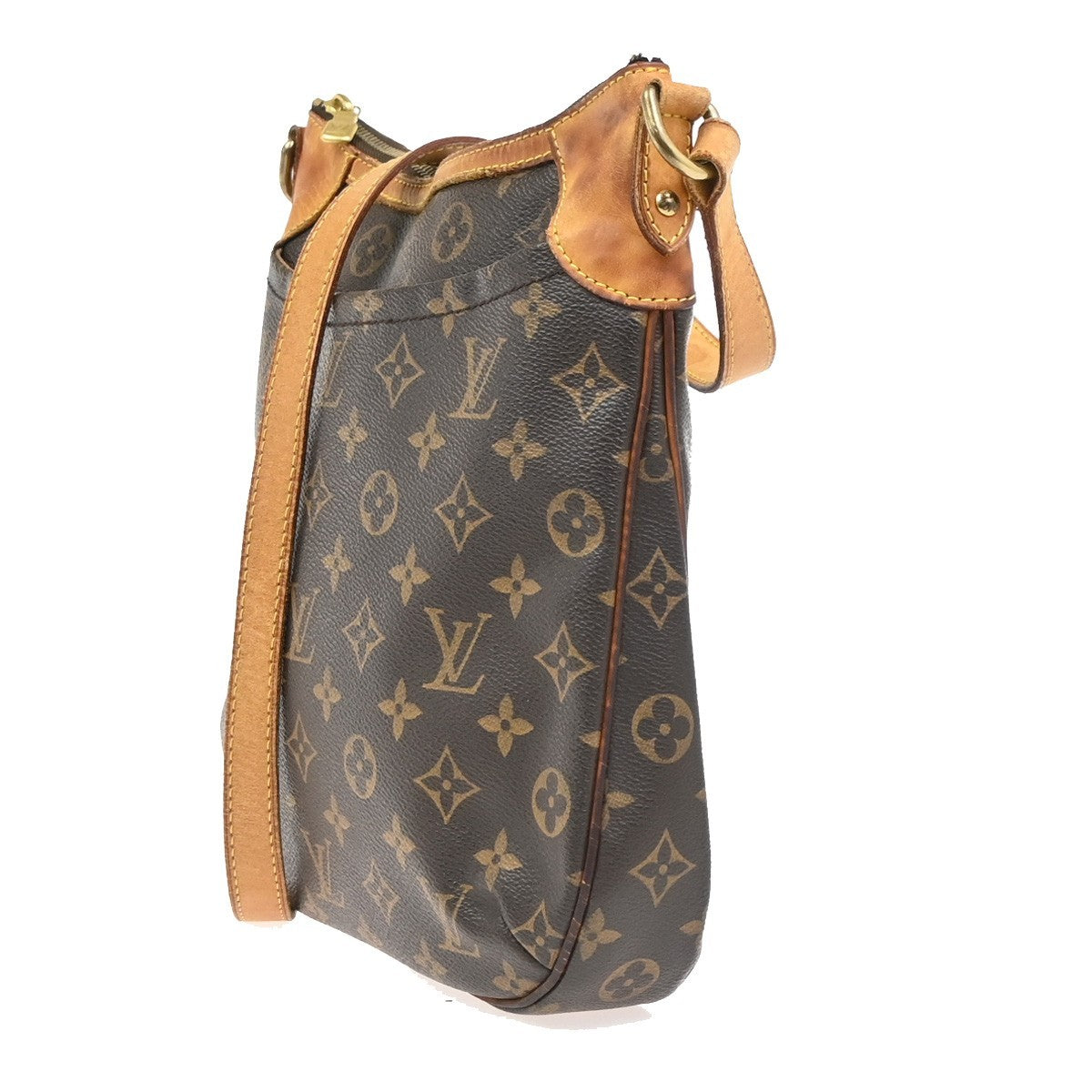 LOUIS VUITTON Odeon PM Shoulder Bag Monogram Leather Brown Spain M56390 76PA063