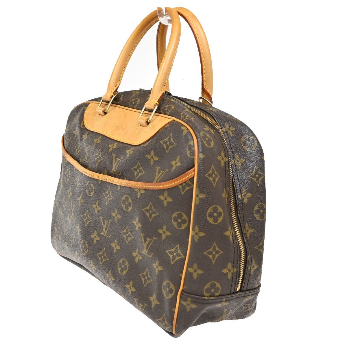 LOUIS VUITTON LV Logo Deauville Hand Bag Monogram Leather Brown M47270 76KC315