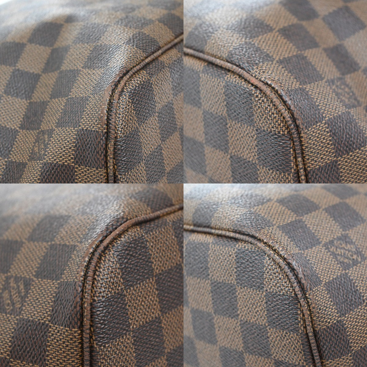 LOUIS VUITTON Neverfull MM Shoulder Bag Damier Ebene BN U.S.A. N51105 40KB322