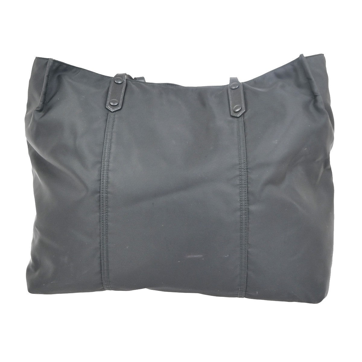 PRADA Logo Tessuto Shoulder Tote Bag Nylon Leather Black SHW Italy 33KC923