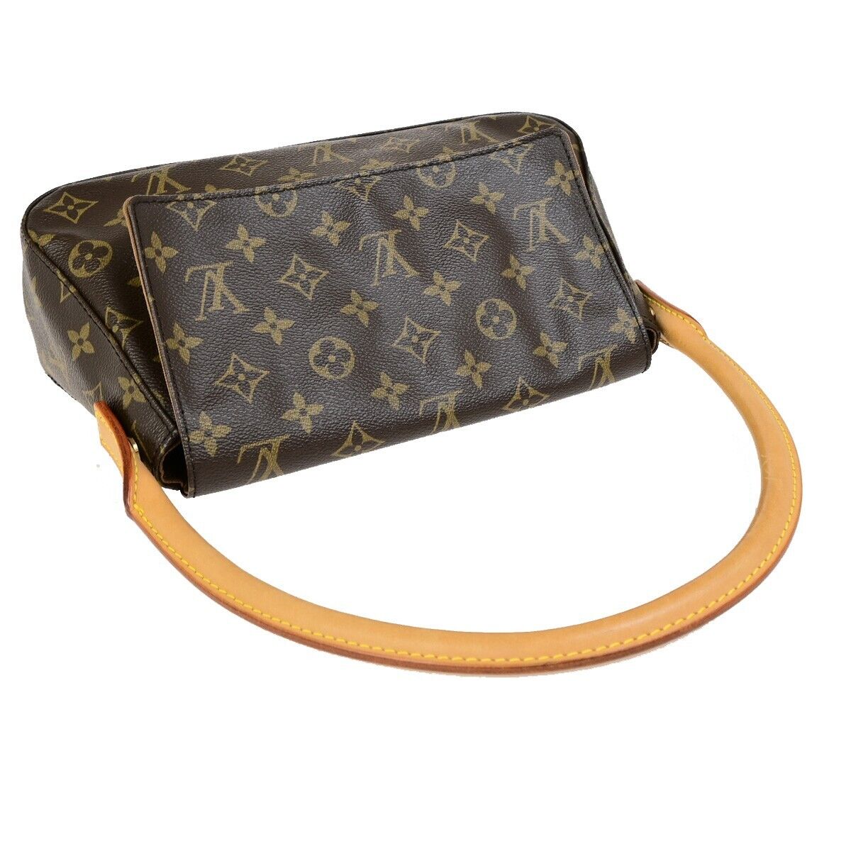 LOUIS VUITTON Mini Looping Hand Bag Monogram Leather Brown France M51147 50KA470