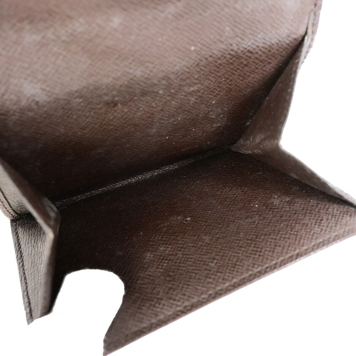 LOUIS VUITTON 3 Set Long Bifold Wallet Damier Ebene Azur Brown White 34YF077
