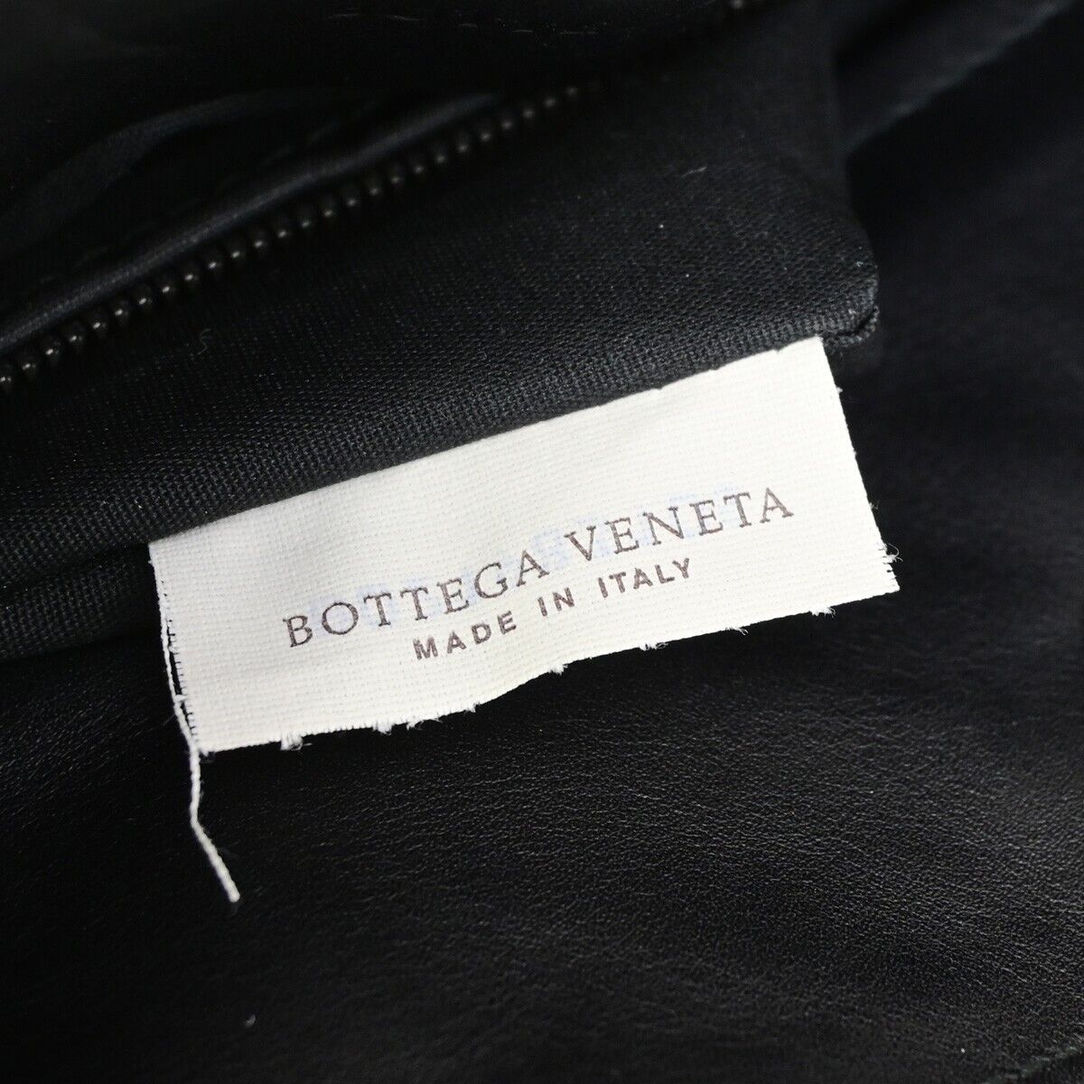 BOTTEGA VENETA Logo  Intrecciato Shoulder Tote Bag Leather Black Italy 20RF196