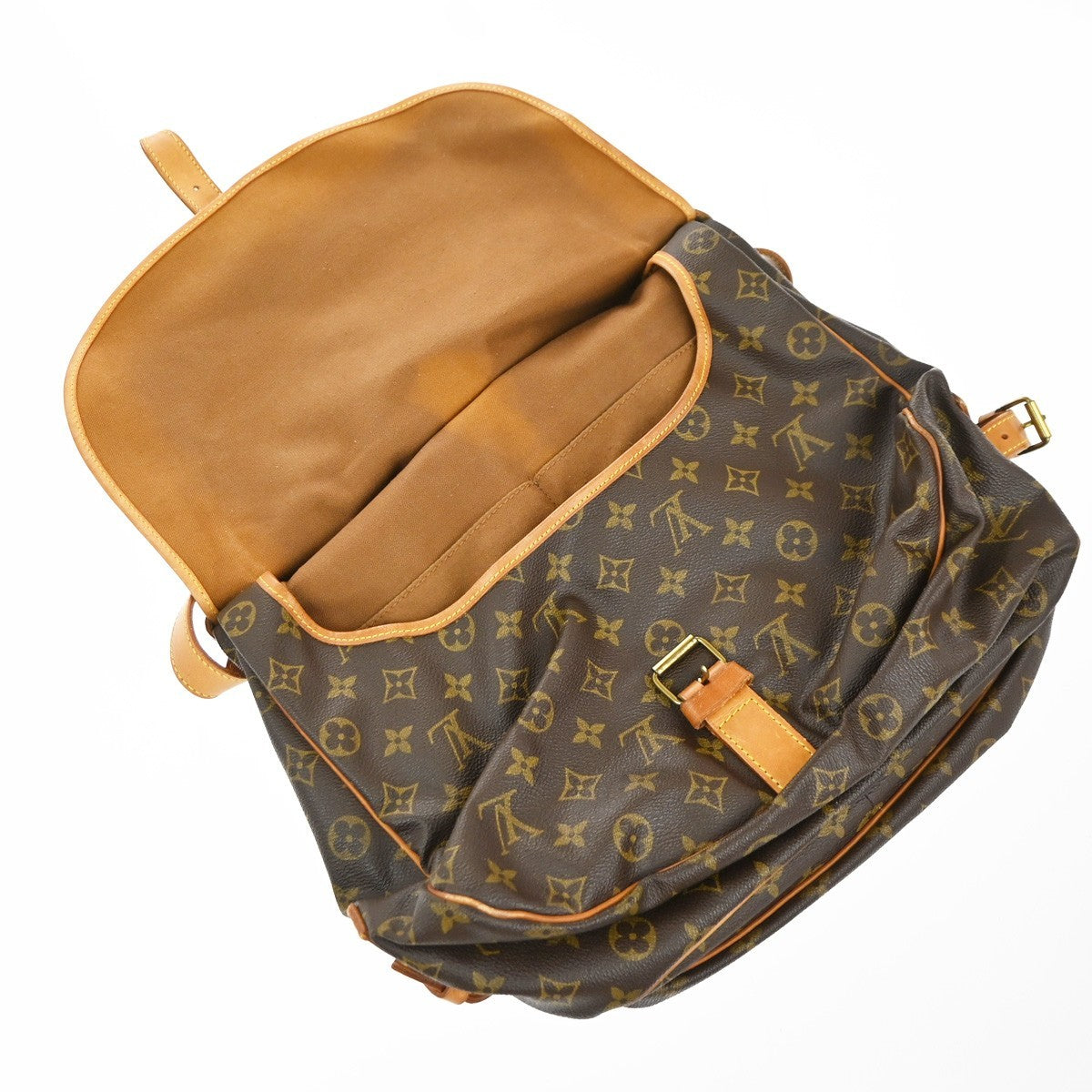 LOUIS VUITTON Saumur 35 Shoulder Bag Monogram Leather BN France M42254 71EG373