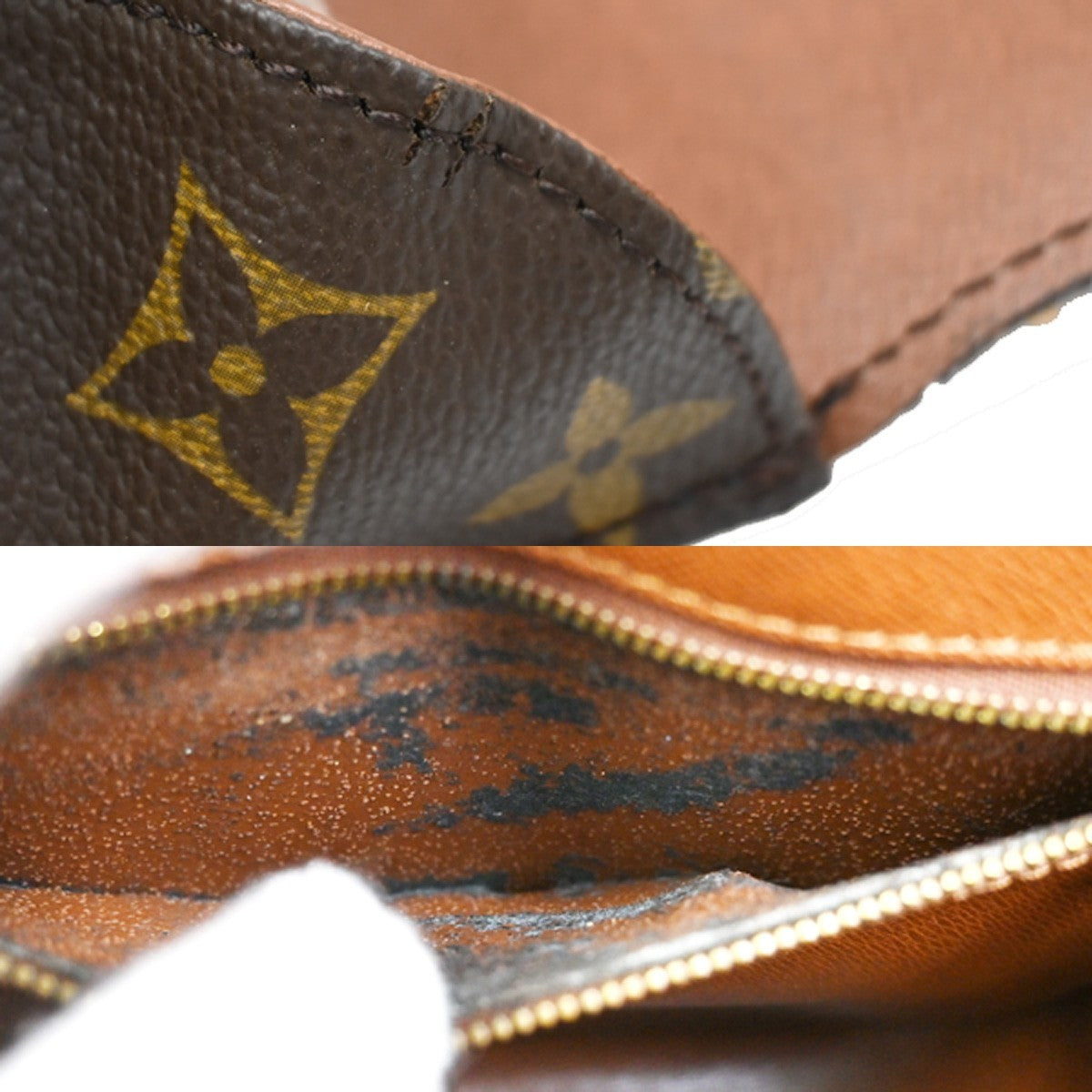 LOUIS VUITTON Saint Cloud GM Shoulder Bag Monogram Leather Brown M51242 32KB540