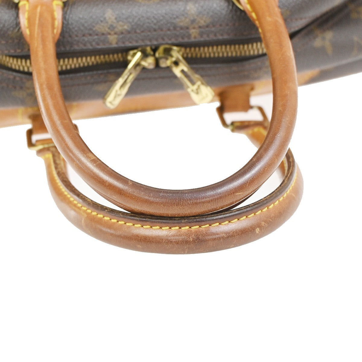 LOUIS VUITTON LV Logo Deauville Hand Bag Monogram Leather Brown M47270 31YH872