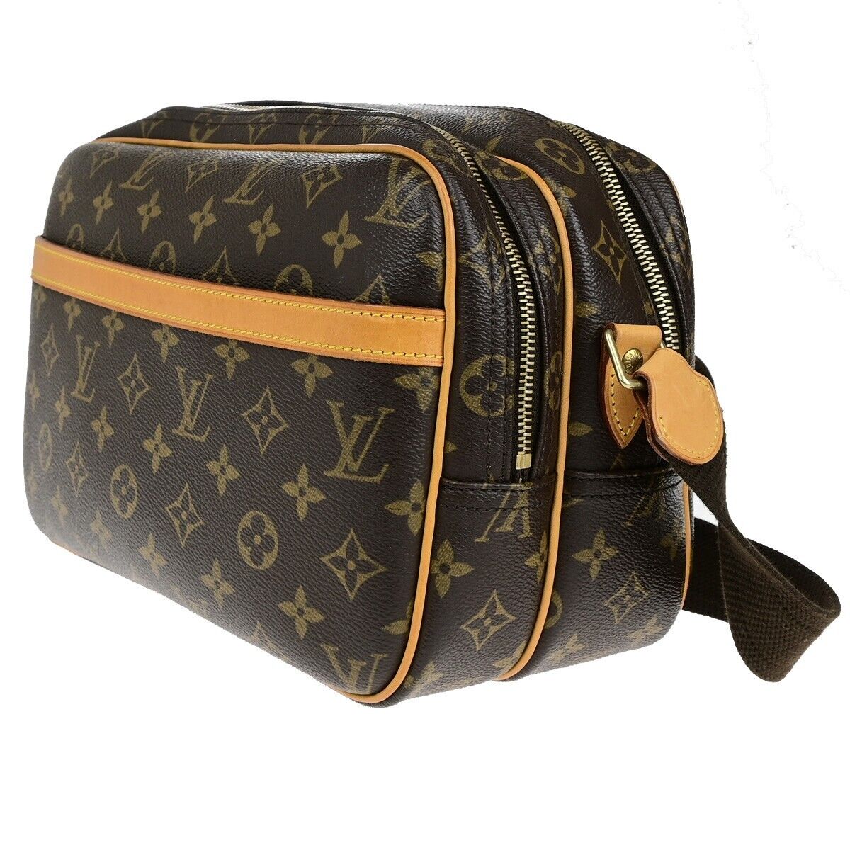 LOUIS VUITTON Reporter PM Crossbody Shoulder Bag Monogram Leather M45254 98ED258