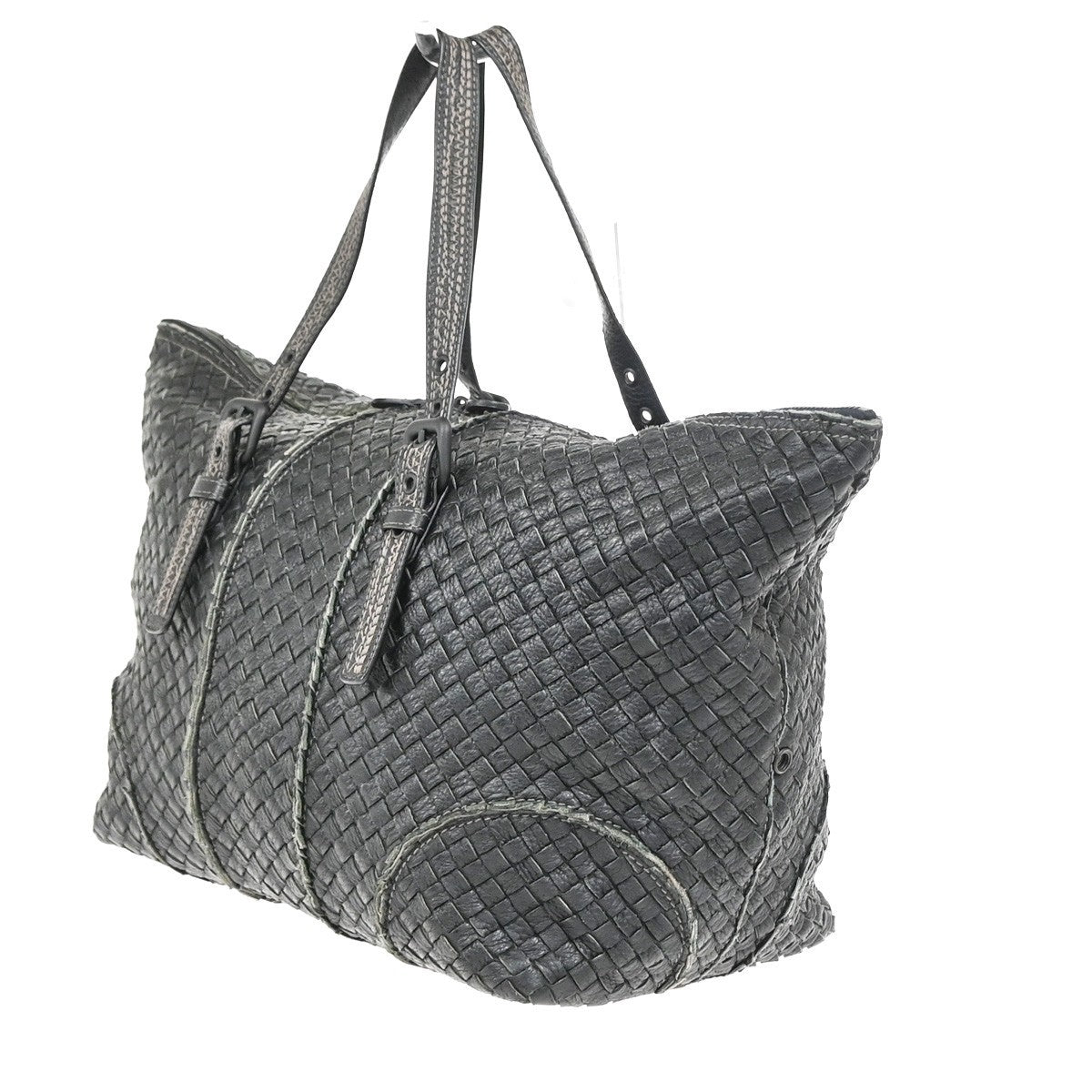 BOTTEGA VENETA Logo Intrecciato Shoulder Bag Vivo Cervo Leather Italy 46YJ055