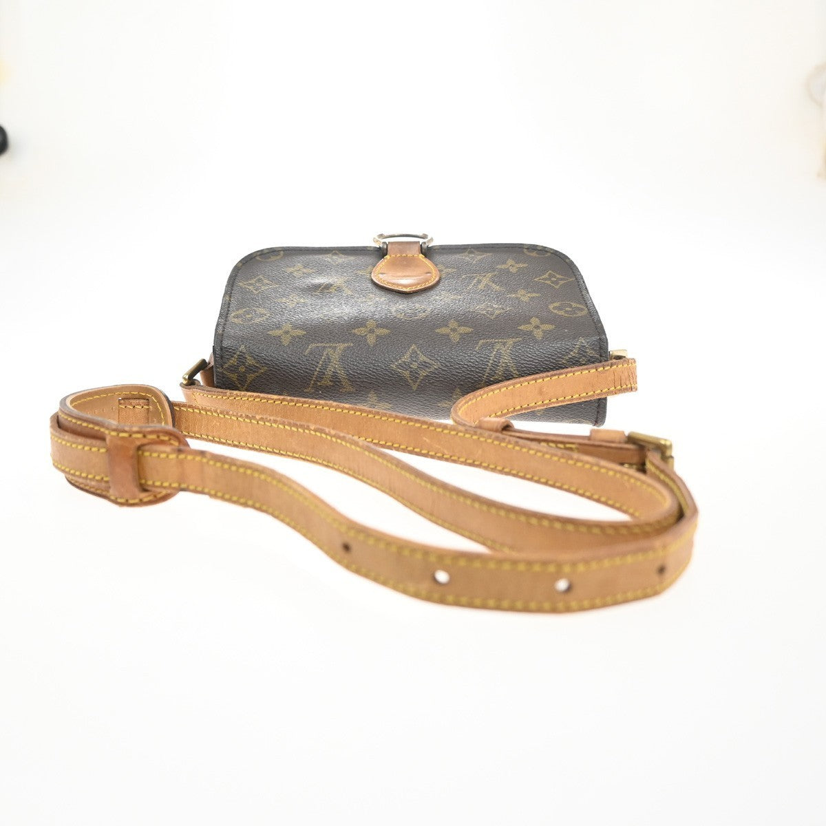 LOUIS VUITTON Saint Cloud MM Shoulder Bag Monogram Leather Brown M51243 34MA375