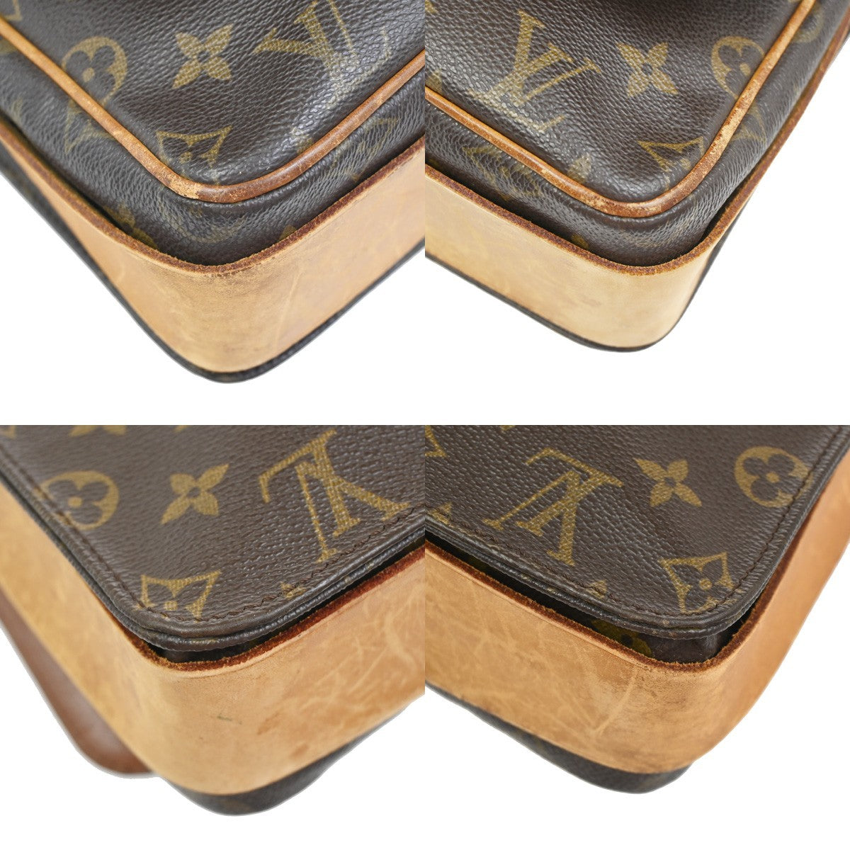 LOUIS VUITTON Cartouchiere GM Shoulder Bag Monogram Leather Brown M51252 64KC976