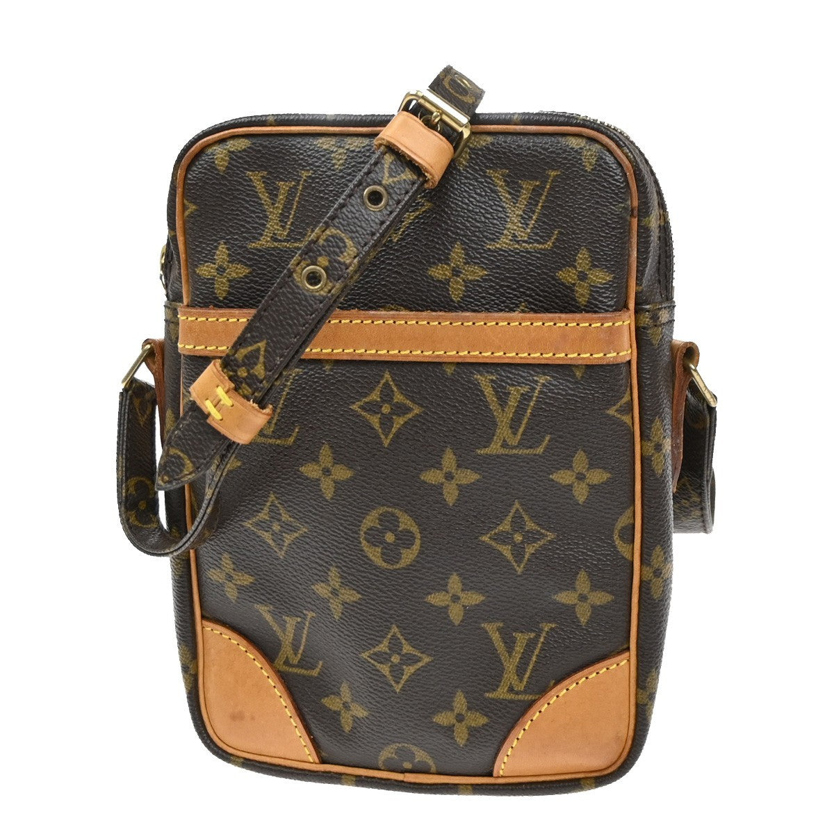 LOUIS VUITTON Danube Shoulder Bag Monogram Leather Brown France M45266 93CA943