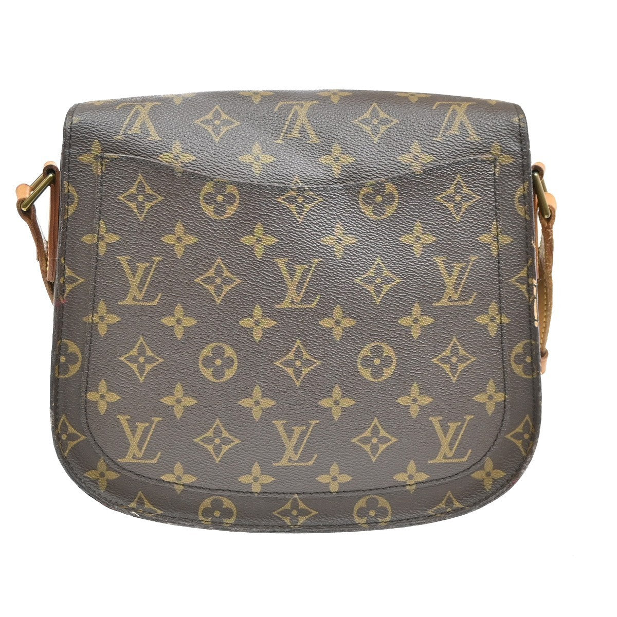 LOUIS VUITTON Saint Cloud GM Shoulder Bag Monogram Leather Brown M51242 86SA019
