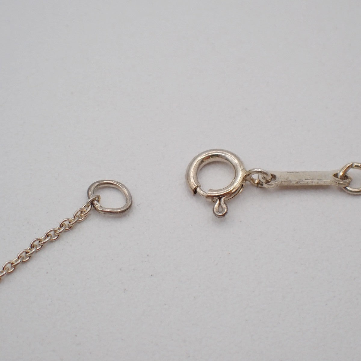 TIFFANY & CO. Logo Open Heart 16mm Chain Necklace Silver AG925 67EG273