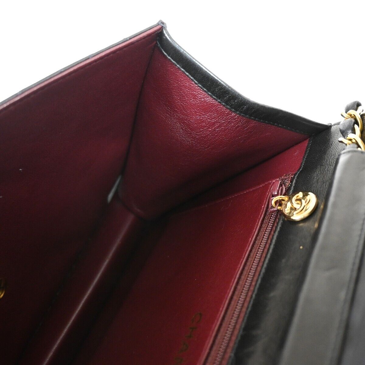 CHANEL CC Matelasse 25 Chain Shoulder Bag Leather Black GHW Vintage 880RJ063