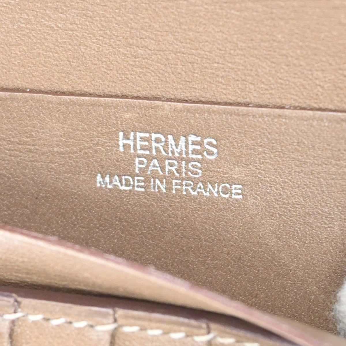 HERMES H Logo Bearn Compact Bifold Wallet Purse Swift Leather Brown SHW 87RQ018