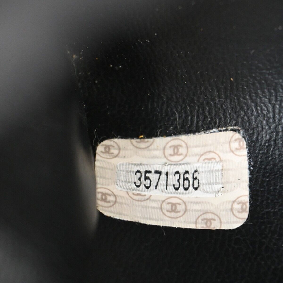 CHANEL CC Logo Matelasse Travel Hand Bag  Leather Black White GHW 847RF134