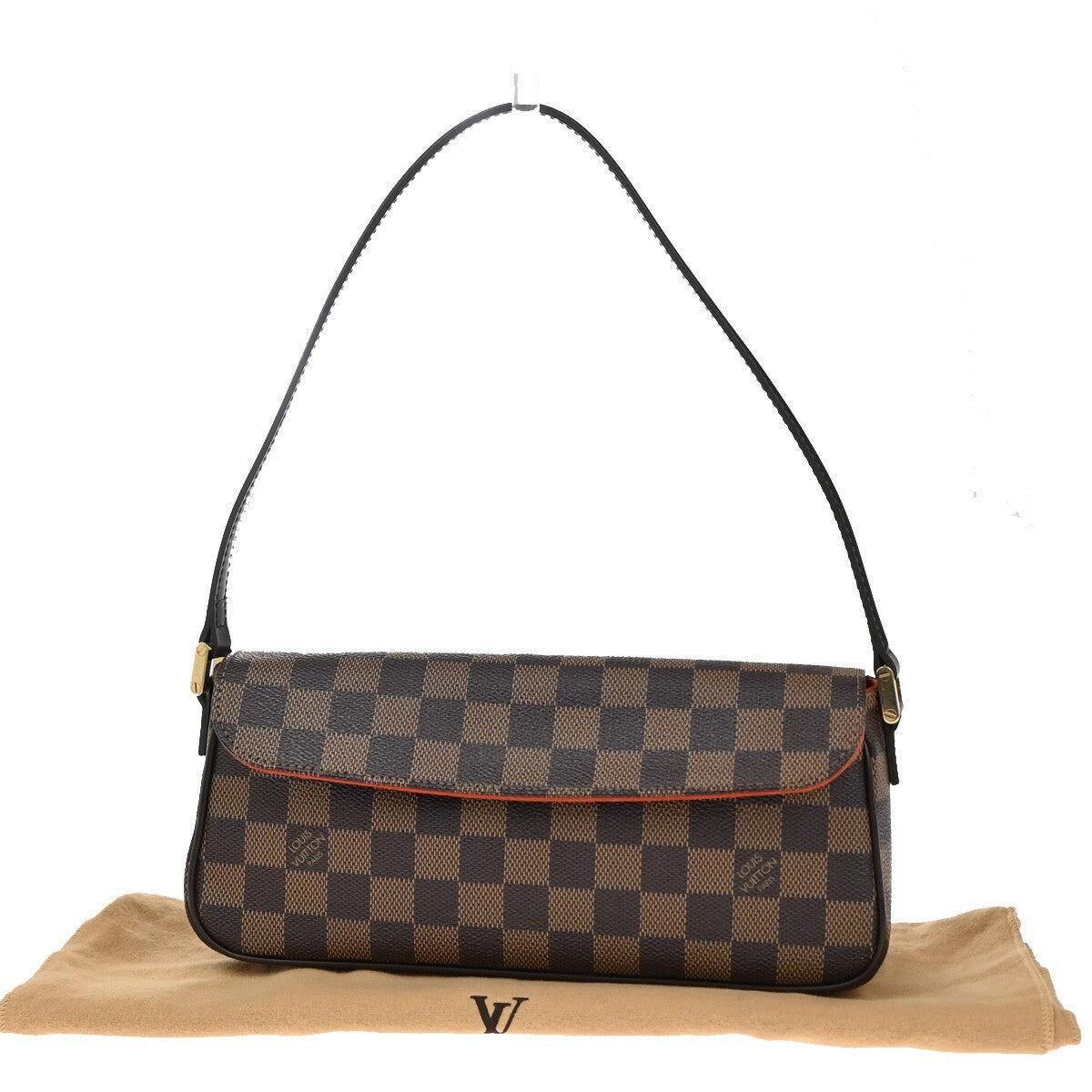 LOUIS VUITTON Recolator Shoulder Bag Damier Ebene Leather Brown N51299 669EE192
