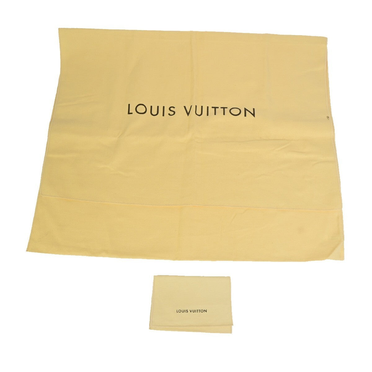 LOUIS VUITTON Logo 10 Set Dust Bag Drawstring Canvas Cotton Beige Brown 07KB120