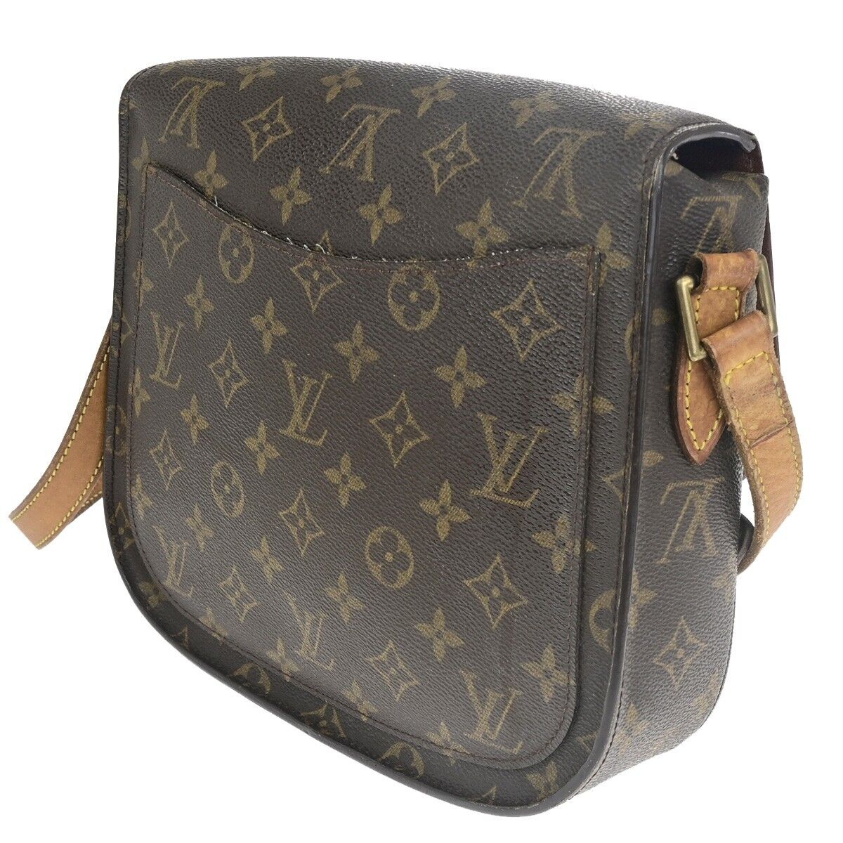 LOUIS VUITTON Saint Cloud GM Shoulder Bag Monogram Leather Brown M51242 31HC015