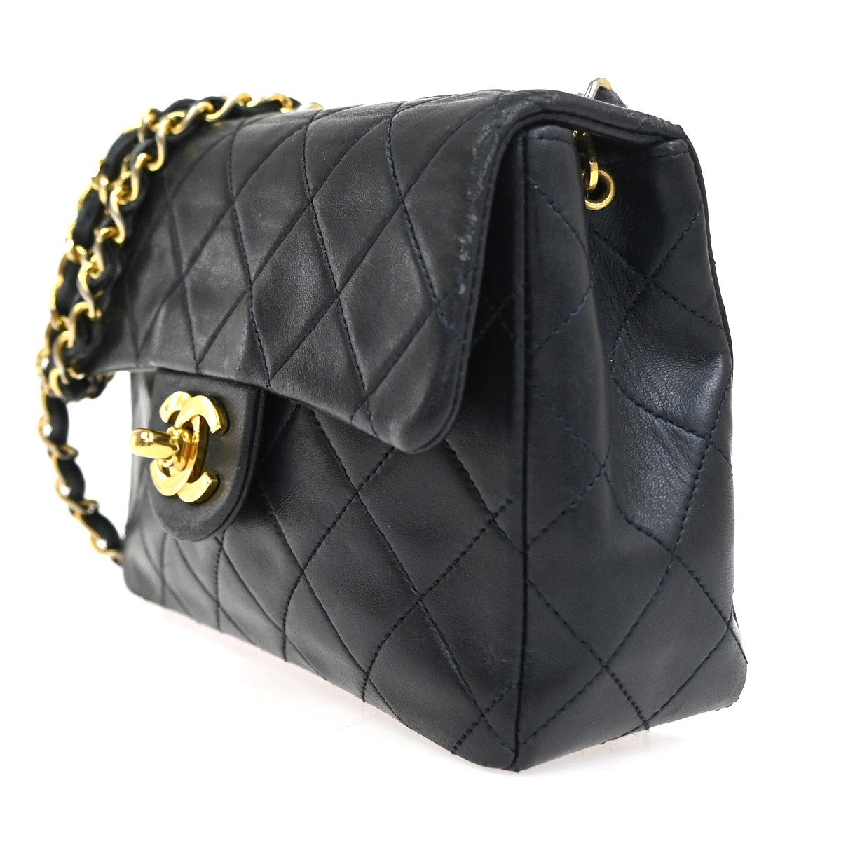 CHANEL CC Mini Matelasse Chain Shoulder Bag Leather Black GHW France 310RL917