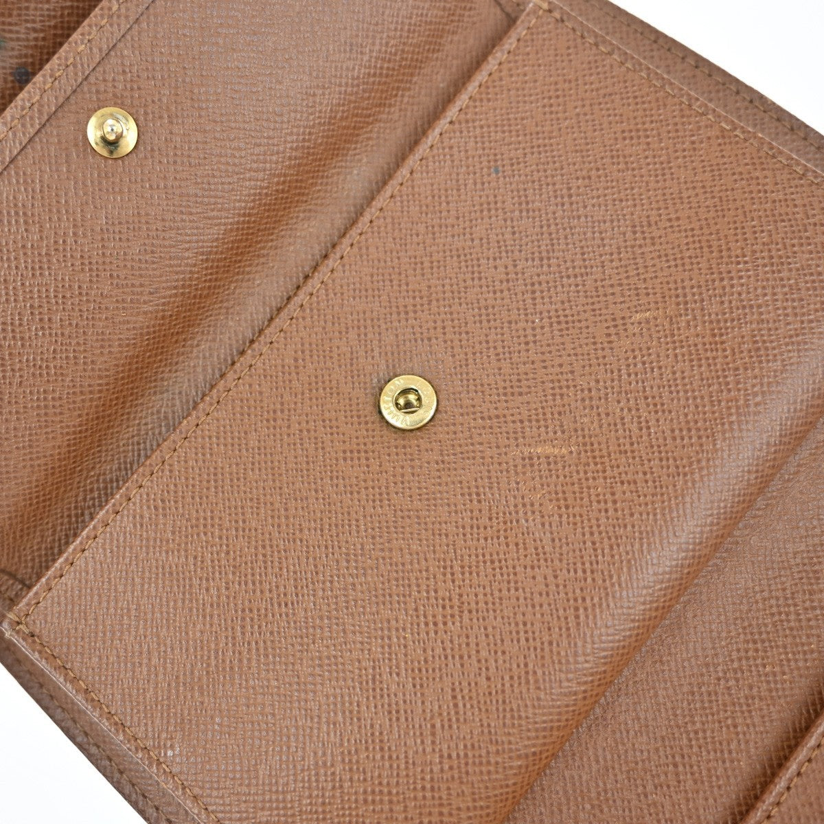 LOUIS VUITTON 3 Set Bifold Trifold Wallet Purse Monogram Leather Brown 04KB648