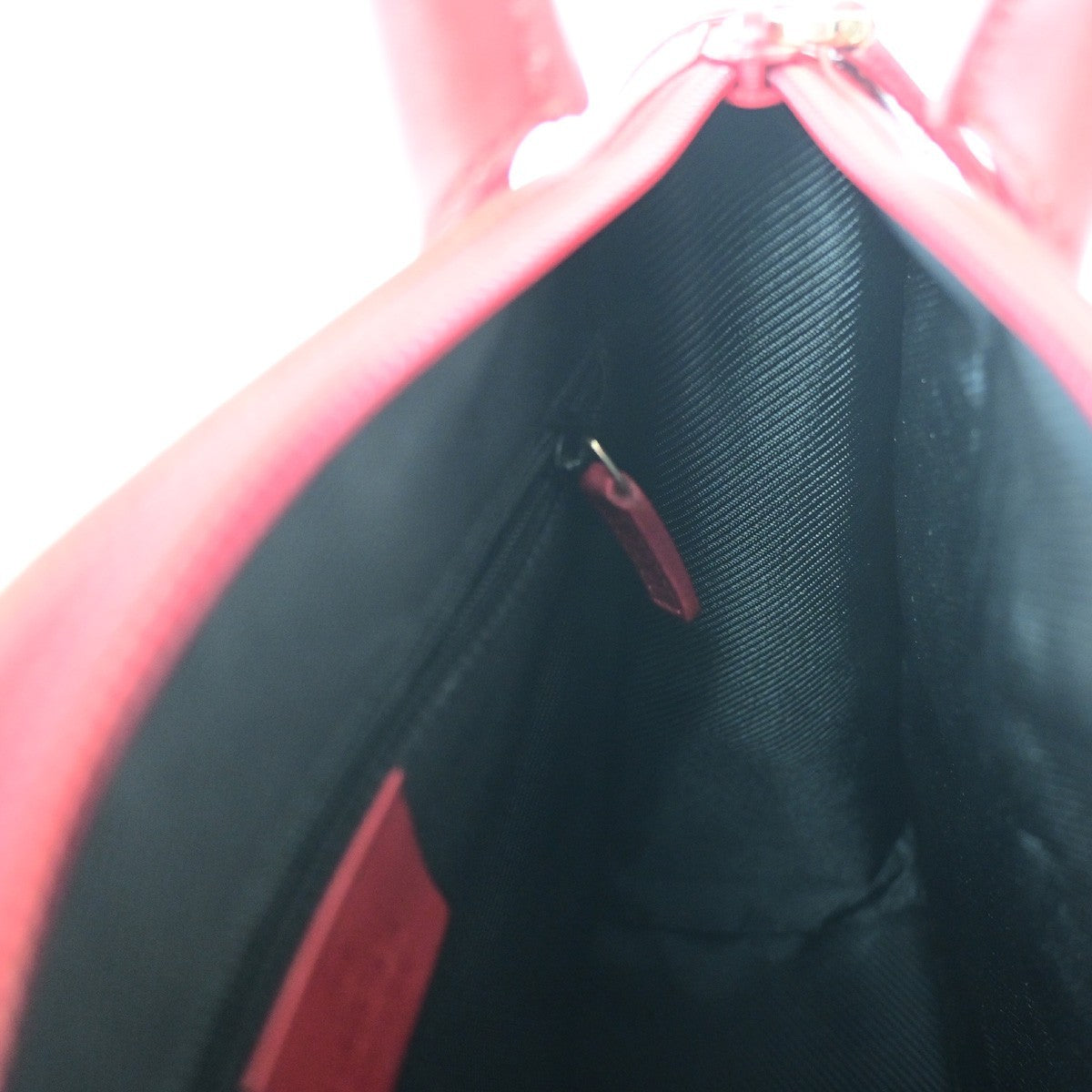 GUCCI Logo GG Pattern​ Hand Bag Canvas Leather Red Black GHW Italy 70KD119