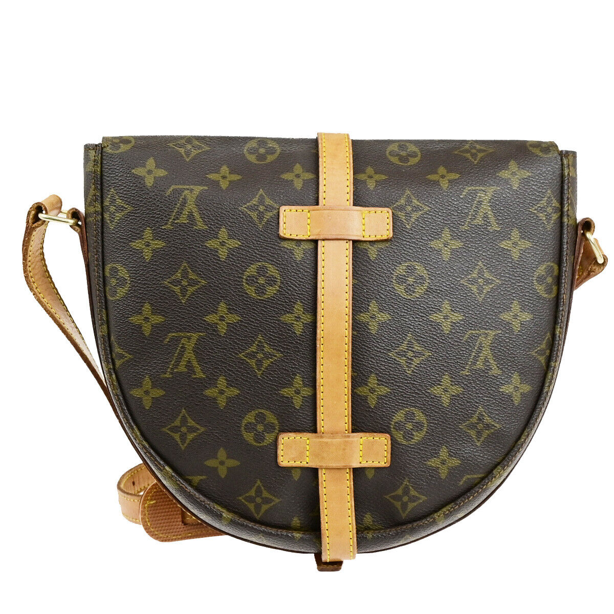 LOUIS VUITTON Chantilly GM Shoulder Bag Monogram Leather Brown M51232 69SJ611