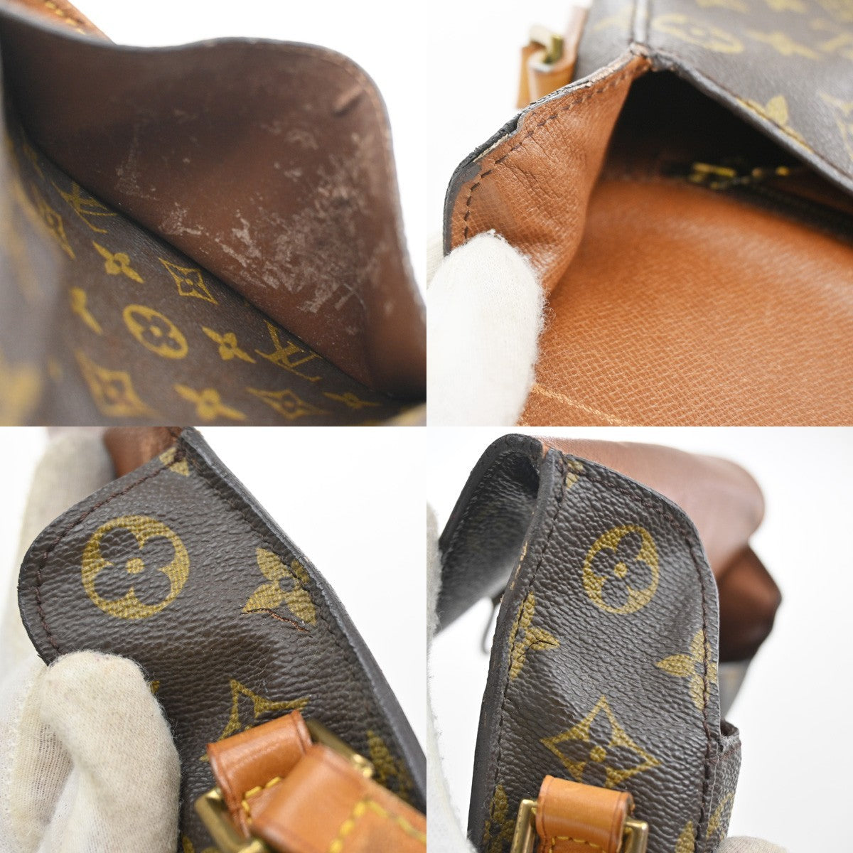 LOUIS VUITTON Saint Cloud MM Shoulder Bag Monogram Leather Brown M51243 69SA117