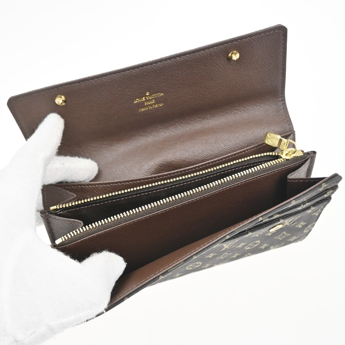 LOUIS VUITTON Portefeuille Sarah Wallet Monogram Mini Lin Leather M95234 30KD004