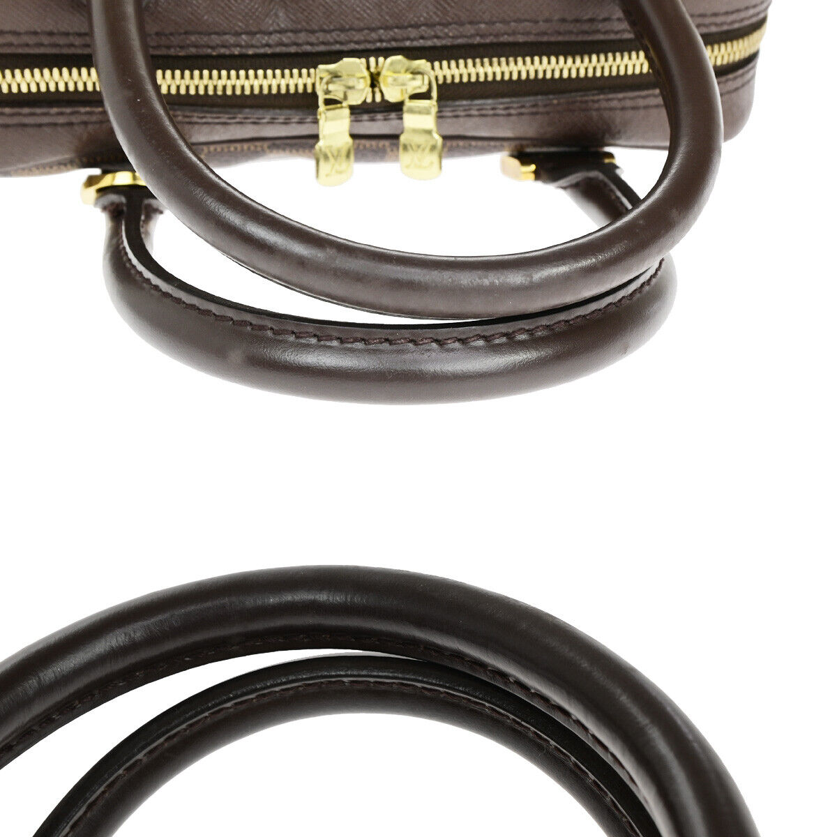 LOUIS VUITTON Brera Hand Bag Damier Ebene Leather Brown France N51150 16YE921