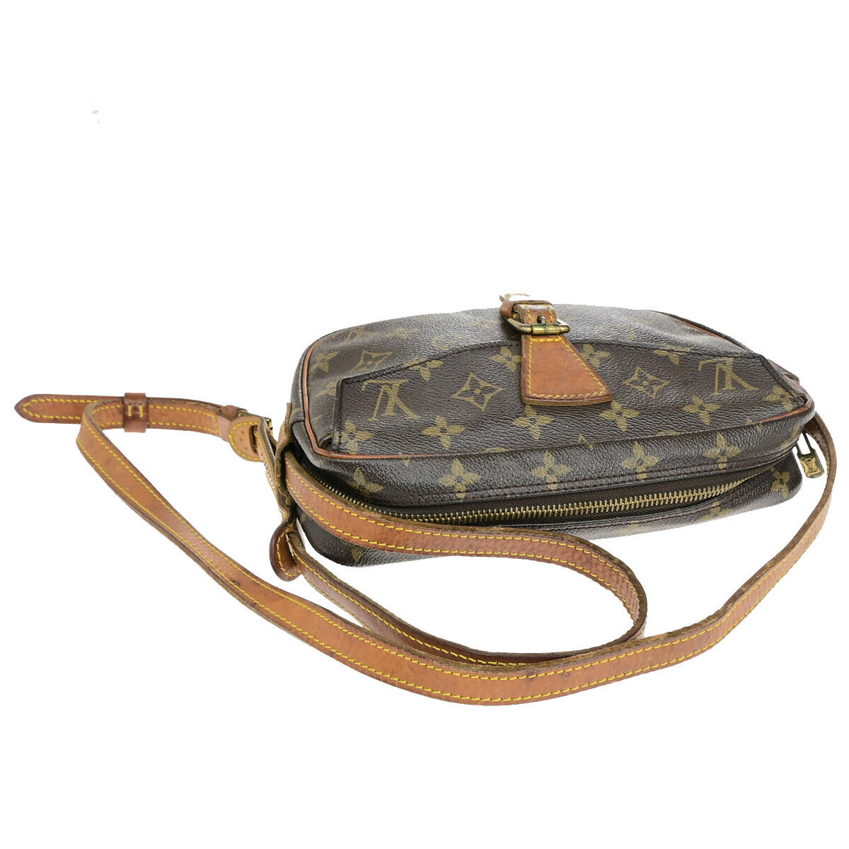 LOUIS VUITTON Jeune Fille PM Shoulder Bag Monogram Leather Brown M51227 65YF253