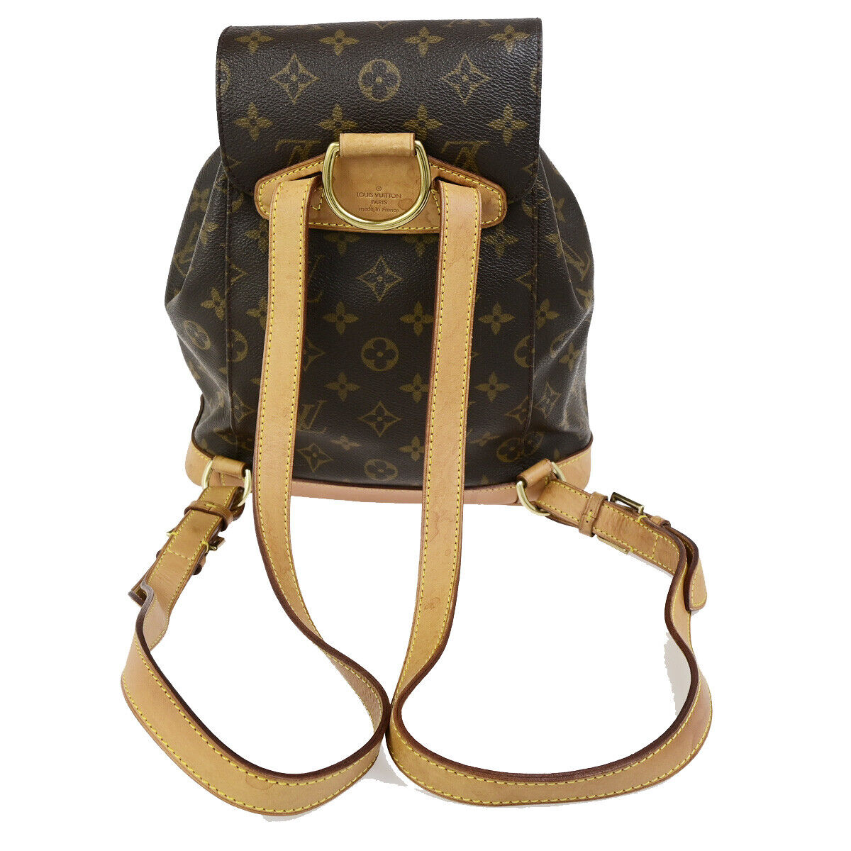 LOUIS VUITTON Montsouris MM Backpack Bag Monogram Leather Brown M51136 18YG489