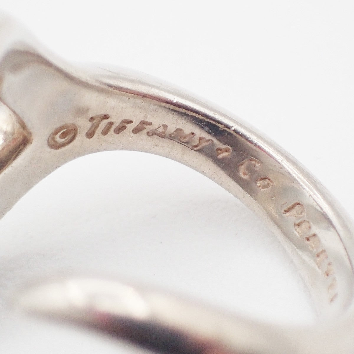 TIFFANY & CO. Elsa Peretti Open Heart Ring JP 9 US 5 Sterling Silver 925 09KC822