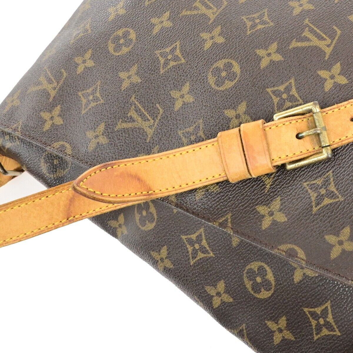 LOUIS VUITTON Musette Shoulder Bag Monogram Leather Brown Spain M51256 33FB533