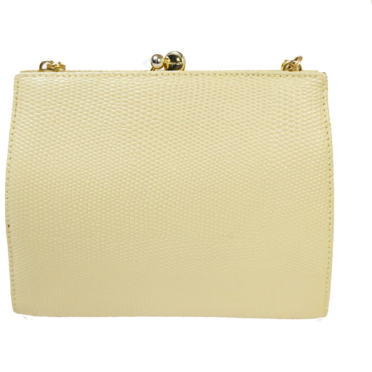 SALVATORE FERRAGAMO Vara Chain Mini Shoulder Bag Embossing Leather BE 68YE350