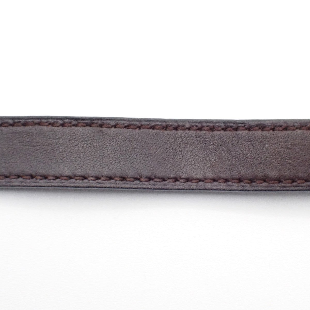 HERMES Kelly Double Tour Choker Bracelet Leather Brown GHW France 62RL901