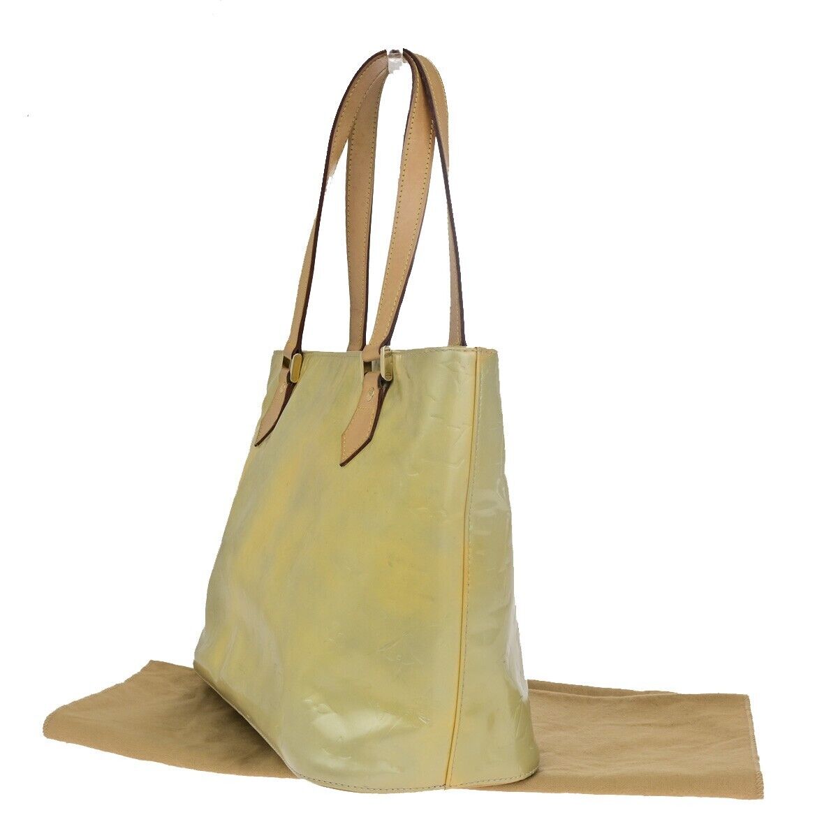 LOUIS VUITTON Houston Shoulder Bag Monogram Vernis Leather Yellow M91055 63HC025
